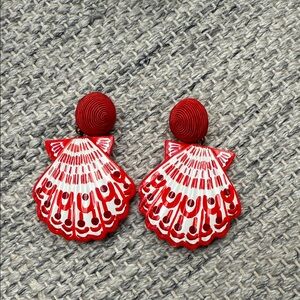 Rebecca de Ravenel Red Shell Earrings